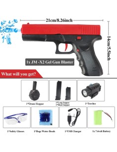 Pistola finta Giocattolo Elettrica Spara Pallini di Gel 9mm airsoft per Bambini